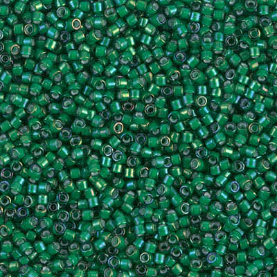 11/0 DELICA X 3GR VERDES Y LUMINOUS8