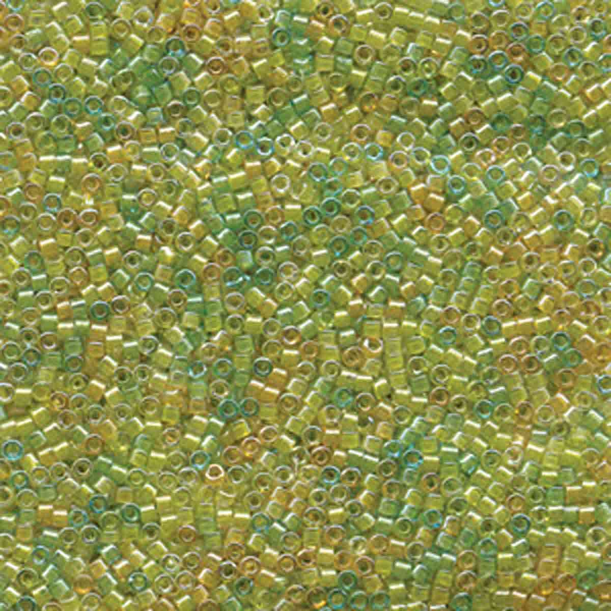 11/0 DELICA X 3GR VERDES Y LUMINOUS 21