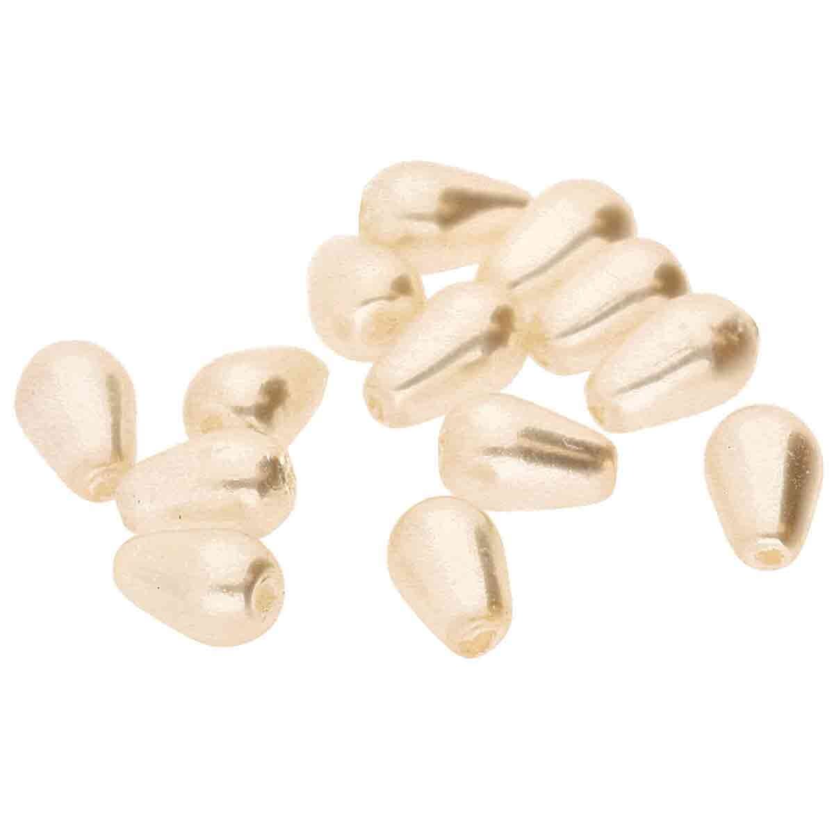 TEARDROP GLASS PEARLCREAM 100BD/ST-6ST1