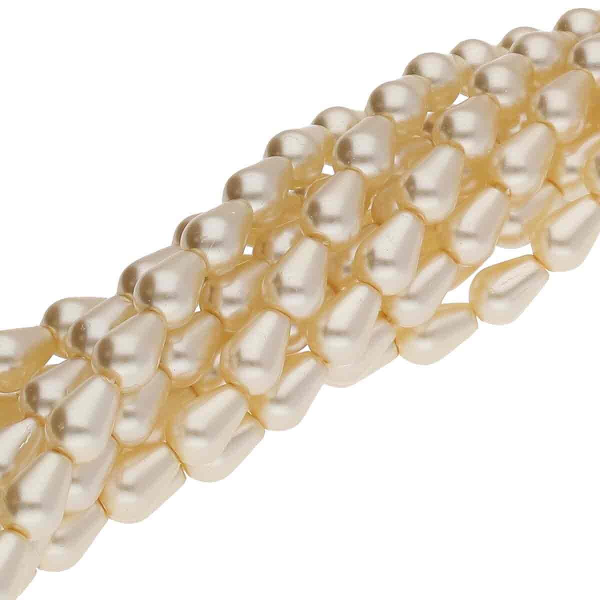 TEARDROP GLASS PEARLCREAM-80BD/ST-5ST1
