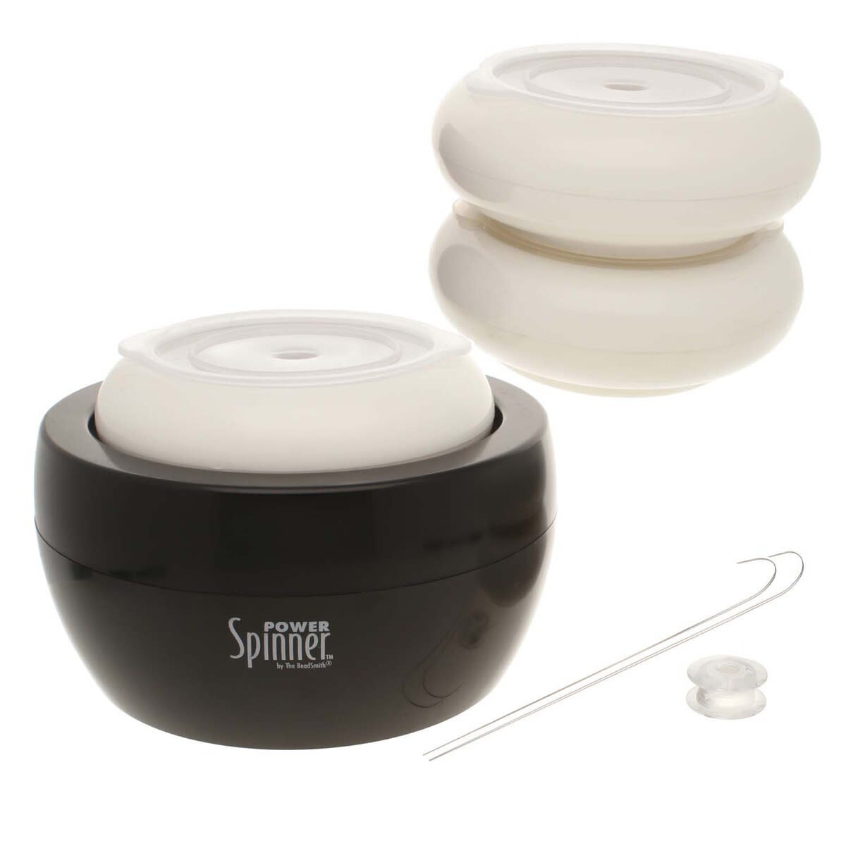 SPINNER 2 NEEDLES + 3 CUPS W/LIDS BEADMITH POWER1