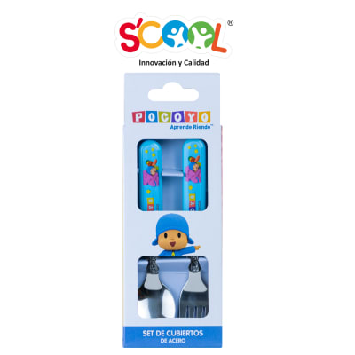 SCOOL SET CUBIERTO C/CAJA POCOYO