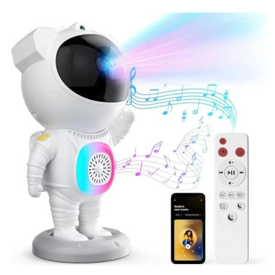 Proyector Galaxia Astronauta Jn117 Bocina Bluetooth Control