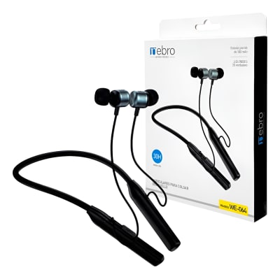 Audífonos Bluetooth Inalámbricos Bluetooth 5.3 deportivos hasta 80 hrs de baterÍa NEBRO WE-064