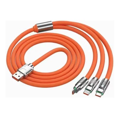 Cable 3 en 1 Moreka CB-042 3.1 A y Datos 1.2 M, Lightning, Tipo C, V8