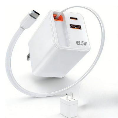 Cargador Moreka CC27 42.5W PD QC3.1 Tipo C Retráctil1