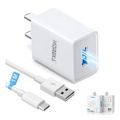 Cargador 2.1A Moreka MR2805  Incluye Cable C 1M