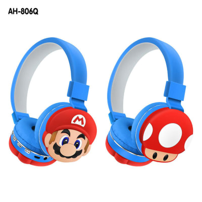 Audífonos Diadema Bluetooth  Mario Bros Inalámbrico Plegable1