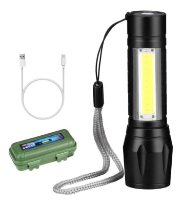 Linterna Moreka SQ-F101, Larga Duración, Metálica, Recargable6