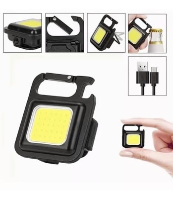 Lampara Mini 800 Lumens Iman Usb Tipo C Llavero Destapador Moreka LJ-058