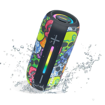 Bocina Bluetooth Moreka 373  Resistente al agua IPX6, Radio FM, USB, Micro SD20