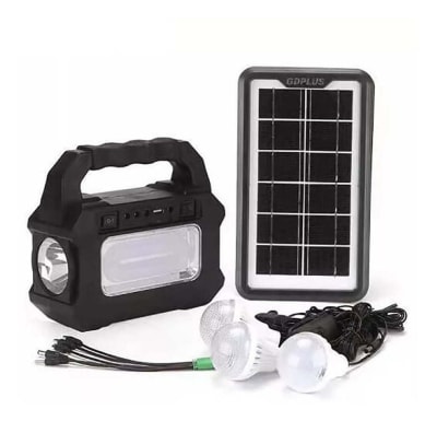 Mini Sistema Solar 3 Focos Linterna Power Bank MOR-80808