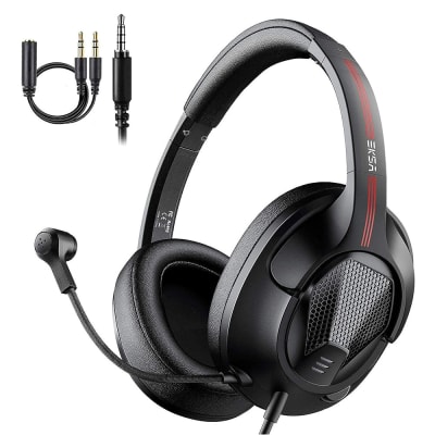 Diadema Gamer EKSA Air Joy micrófono, auriculares con cable para PC, Xbox PS4, PS5, Switch, micrófono con cancelación de ruido12