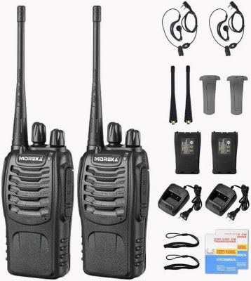 2 Radios UHF Moreka Bf-888s  2pcs Con Manos Libres hasta 10 km9