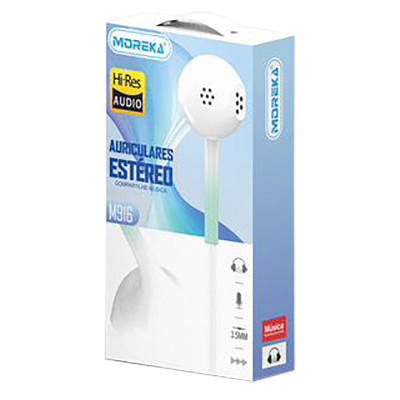 Audifonos Moreka M-916, Alámbricos, Manos Libres, 3.5mm