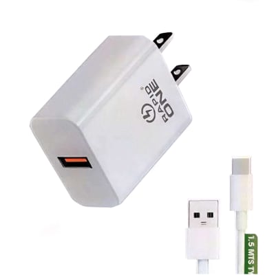 Cargador tipo C RAPIDONE CR1 20W, 3.1A, Cable 1.5M12