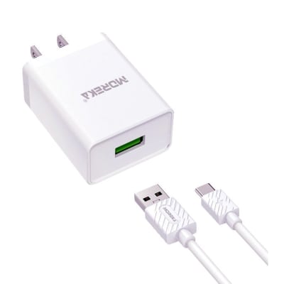 Cargador Moreka MR2611  2.0A Usb Cable Tipo C