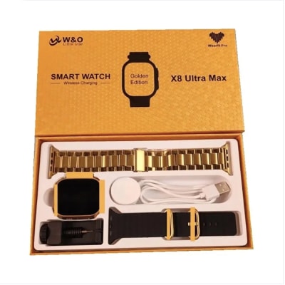 Smart Watch  X8 ULTRA Max Golden Carga Inalámbrica 2 correas5