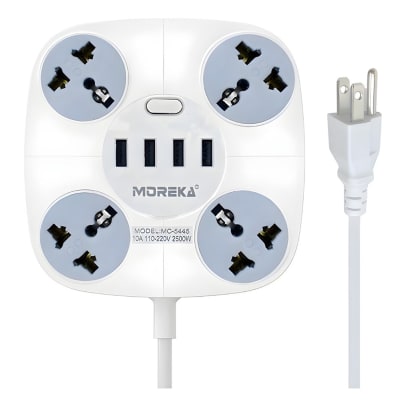 Multicontacto Circular 4 Conexiones 4 Puertos Usb Mc-5445