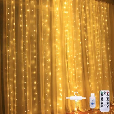 Cortina Serie Luces 300 Led Decorativas Usb 3x3m USB