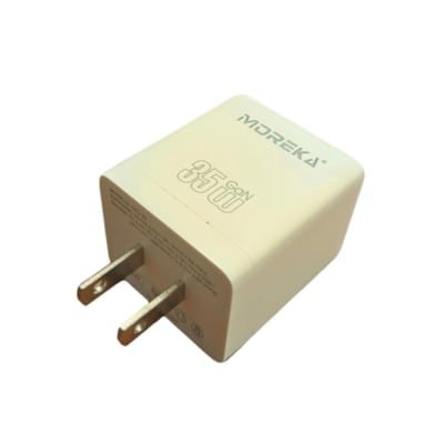 Turbo Cargador GaN Moreka 35W puerto tipo C carga rápida