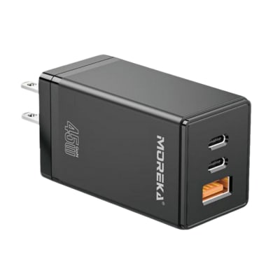 Turbo Cargador GAN 45W 3 puertos carga rápida para Notebook1