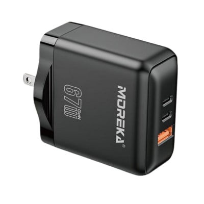 Cargador GAN Turbo carga 3 puertos 67W y 1 USB 30W Notebook1