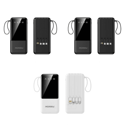 Paquete de 6 Power Bank Moreka K063 10000 mAh 37W 4 entredas 4 salidas1