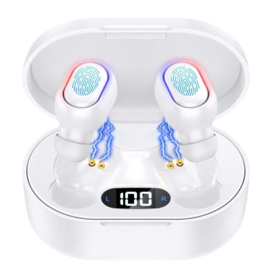 Audífonos Bluetooth Moreka E601 40mAh/300mAh 25h Estuche1