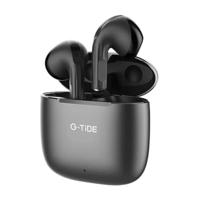 Audífonos Bluetooth Cancelación de Ruido aluminio 30mAh + estuche 300mAh IPX4 G-TIDE H111