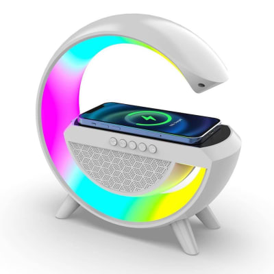 Lampara Bocina Moreka BT-2301,Cargador inalámbrico Bluetooth recargable1