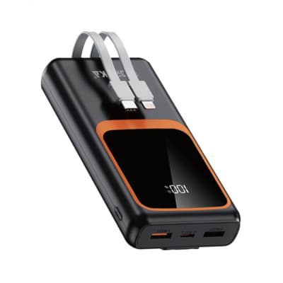 Power Bank 20000mAh batería portátil 74W cable tipo C y IP