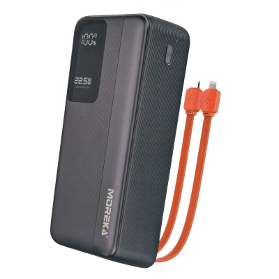 Power Bank Moreka K105 30000mAh 22.5W Cables C Lightning