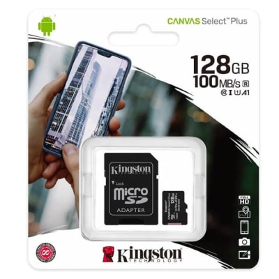 Memoria MicroSD Kingston 128GB Canvas Select Plus Incluye Adaptador SD1