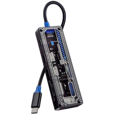 Adaptador USB Moreka KXZ01 HUB Multipuertos tipo C 6 en 11
