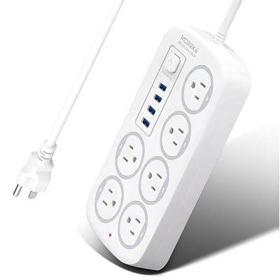 Multicontacto 6 Tomas 4 USB MC-J06U Protector Sobrevoltaje1