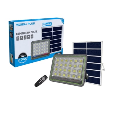 Reflector Solar 100W 6500mAh con Panel solares para intemperie IP67 MOR-100X1