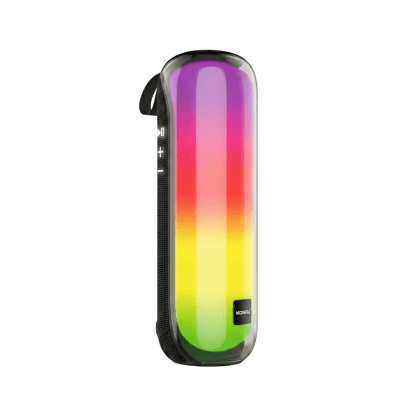 Bocina Moreka 408 14W (2 x 7W) 3000mAh Batería Bluetooth V5.3 IPX5 Resistente al Agua Luz RGB Micrófono Incorporado Radio FM