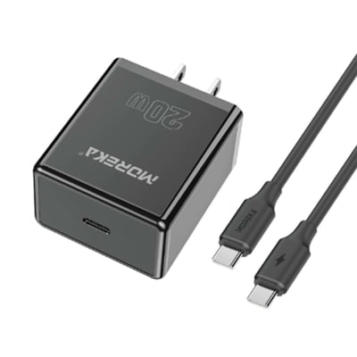 Cargador Moreka P206 20W Tipo C-C con cable 1 metro1