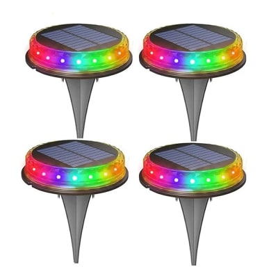 Kit de 4 Luz Solar para Césped Iluminación de 360° y 50 Horas de Brillo SQ-HP-2101-41