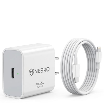 Cargador Rápido Nebro VGA-002 20W C-IP Power Delivery Carga Inteligente