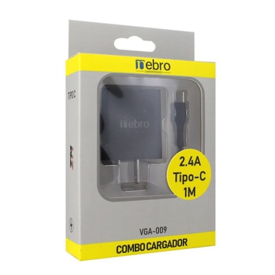 Cargador USB cable tipo C 1m 2.4a carga rápida Nebro VGA-009