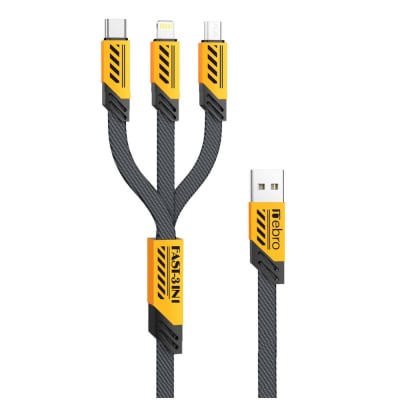 Cable carga datos ultra rápida 3 En 1 De 240 W Nebro WD-3201