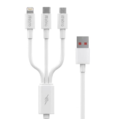 Cable 3 en 1 Dato y Carga Nebro WD-013 USB V8/TC/IP 3A 1.2m1