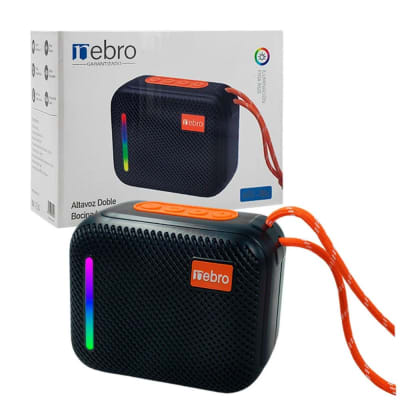 Mini Bocina Nebro 8W 1200mAh Bluetooth recargable, USB TWS WG-186