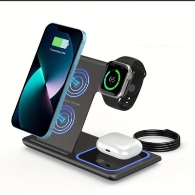 Estación de Carga Inalámbrica 3 en 1 compatible con Apple