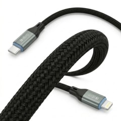 Cable Dato y Carga Nebro WD-301TL Tipo-C a IP Trenzado 1m 3A