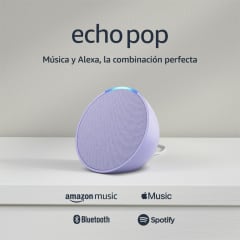 Amazon Echo Pop Bocina Inteligente con Alexa 15W Bluetooth Wi-Fi 802.11ac Audio Multi-Room Compatible con Android iOS Fire OS Control por Voz