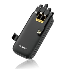 Power Bank Moreka K050A 10000 mAh 37Wh  cables C USB AM Lightning yMicro USB