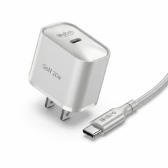 Cargador Mini GaN Nebro VGA-052T 20W Tecnología de Nitruro de Galio USB-C Carga Rápida PD